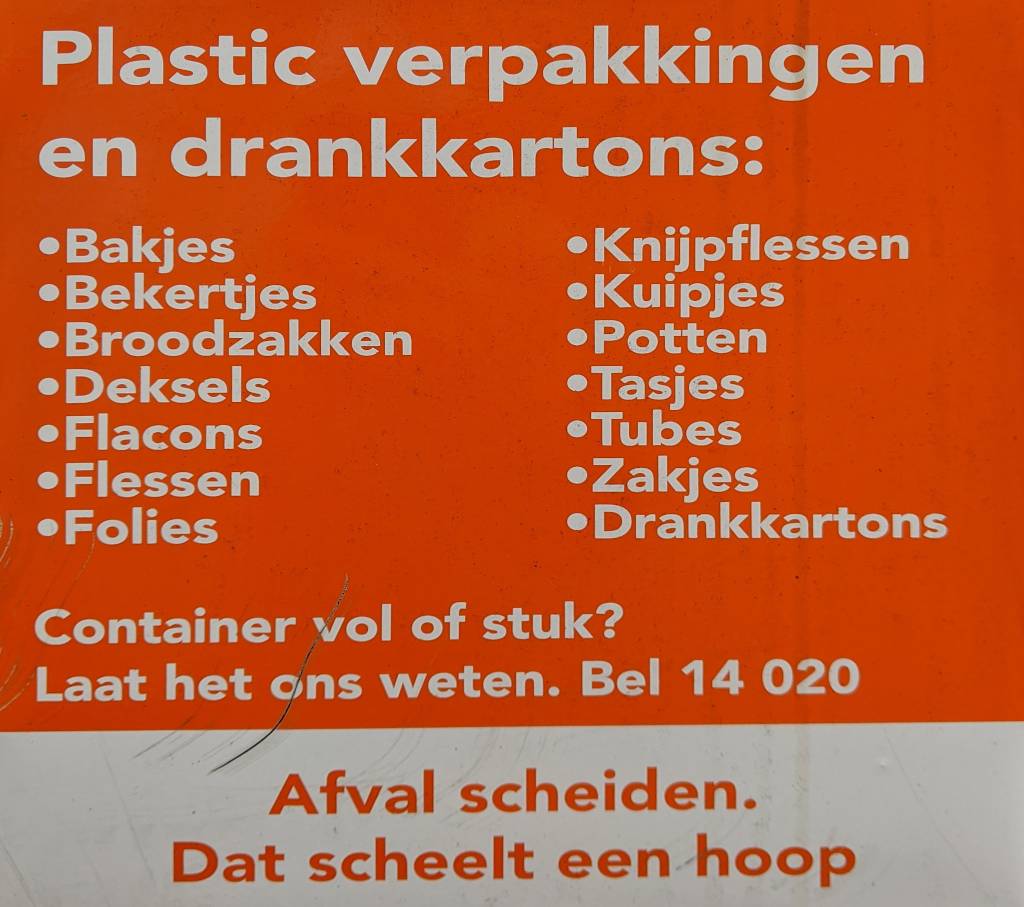 Seznam povolených odpadů pro kontejner na plasty